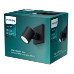 Philips Runner Wandlamp Metaal Zwart | Geschikt voor 1x GU10 